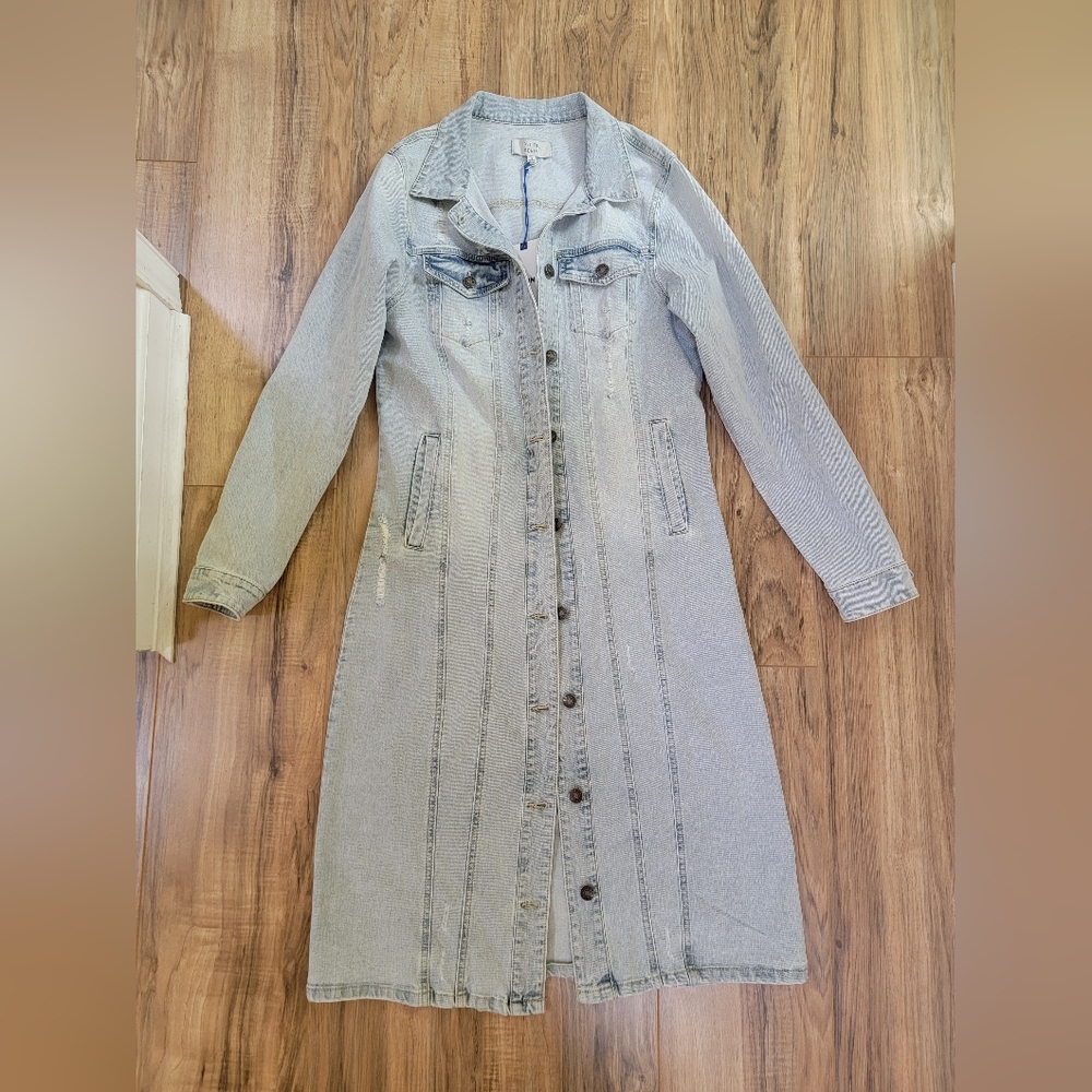LOVE TREE DENIM DRESS JACKET, western boho light, size S